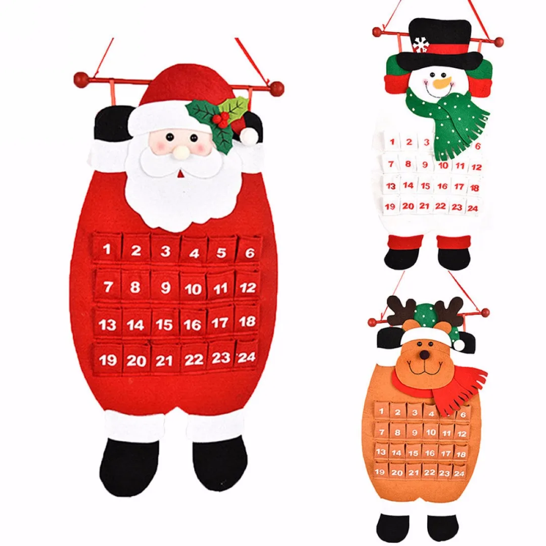 Новинка 2018 г. новогодний декоративный подвесной календарь с Санта-Клаусом