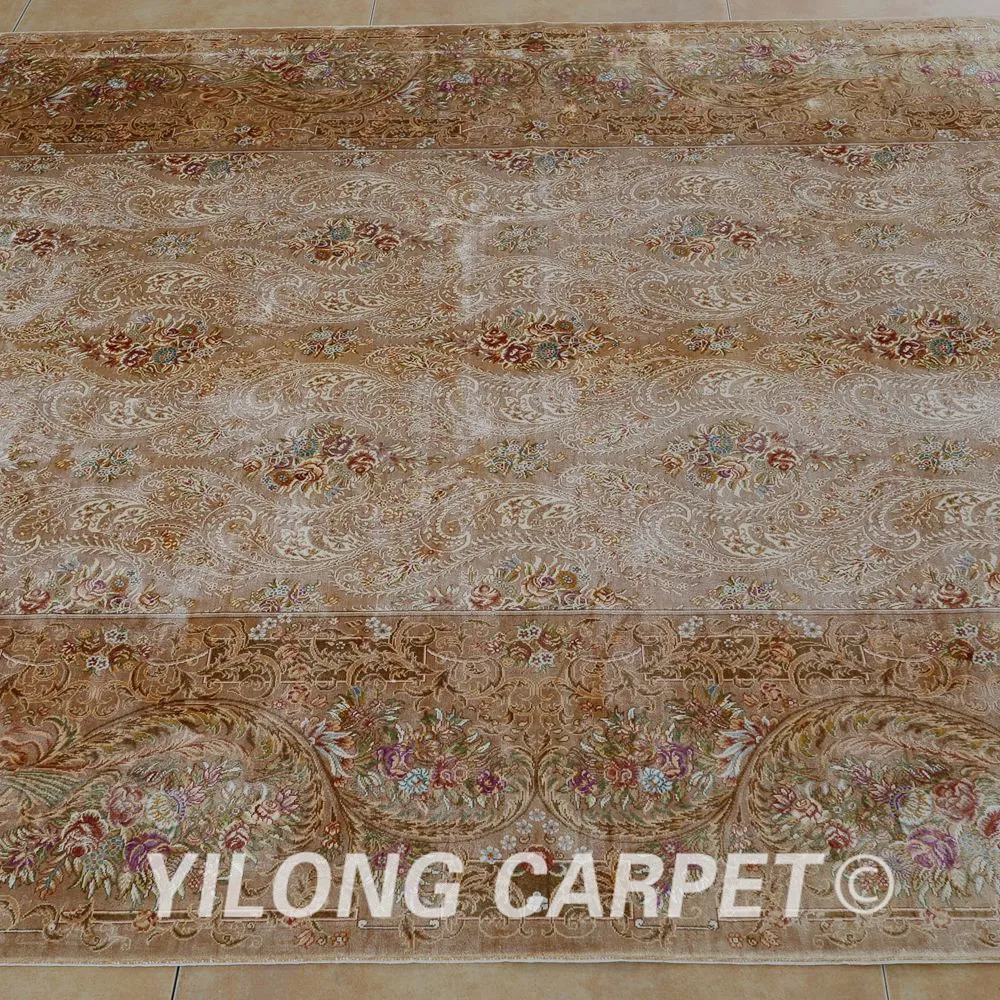 Yilong 5.5'x8.2' Antique hand made persian tabriz carpet dark blue knotted Turkish rug (1667) | Дом и сад