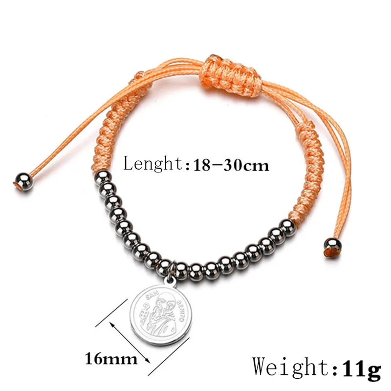 PINKSEE Stainless Steel Beads Ball Bracelet For Women Men Hand-Woven Live Hand Rope Vintage Accessories | Украшения и аксессуары