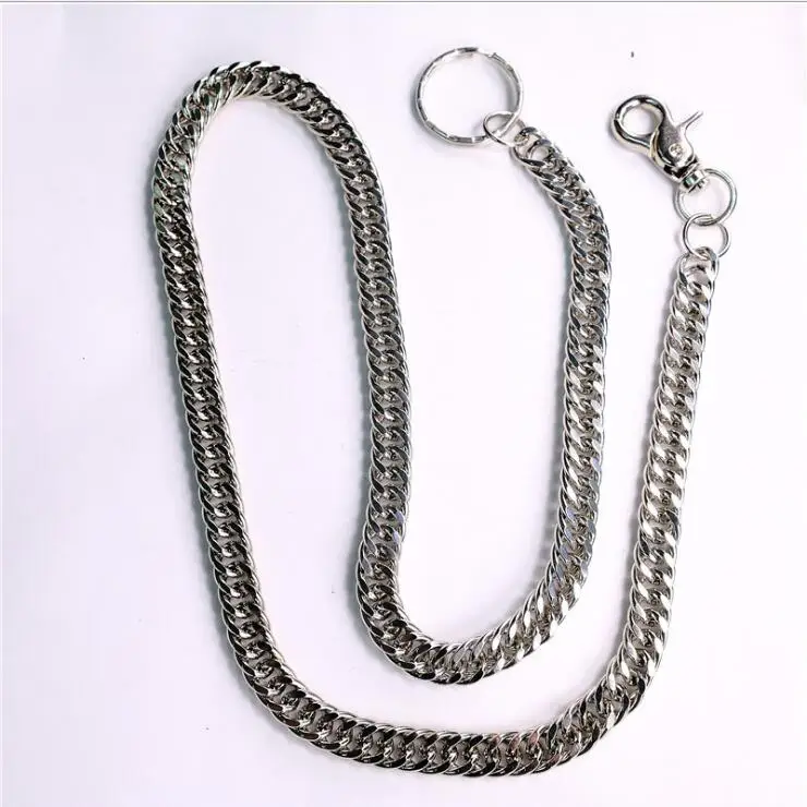 Hip-hop punk style pure metal double woven chain casual wild pants | Украшения и аксессуары