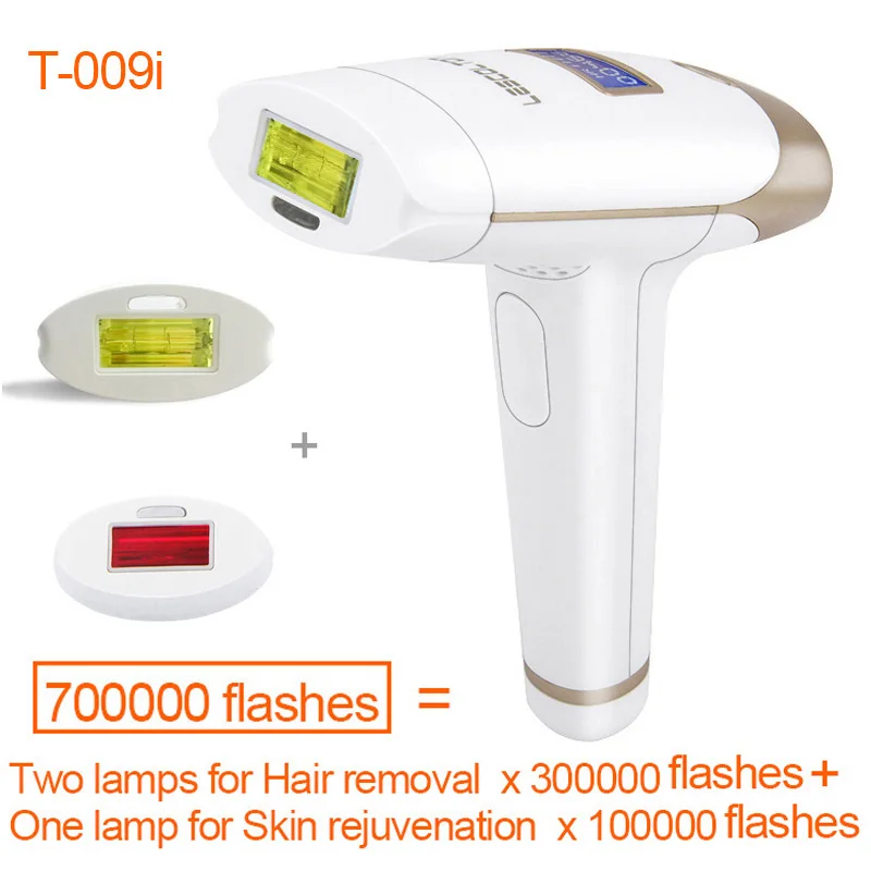 700K Flashes Lescolton IPL лазерный эпилятор 1300000 импульсов для удаления волос с ЖК-дисплеем T009i Перманентный Триммер бикини Электрический depilador - Цвет: 700K Flashes