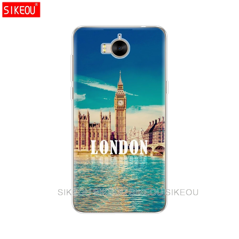 Силиконовый чехол для телефона Huawei Honor 7A PRO 7C Y5 Y6 Y7 Y9 2017 2018 Prime big ben Bus | Мобильные