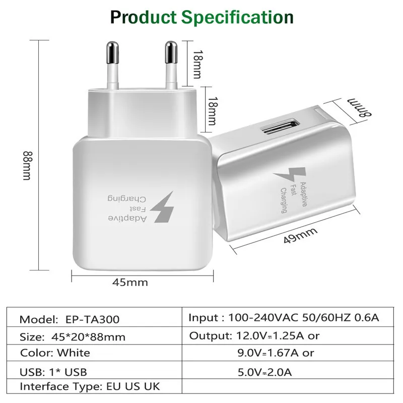 USB телефон зарядное устройство EU/US Plug Max 2.0A Smart один для быстрой зарядки мобильного