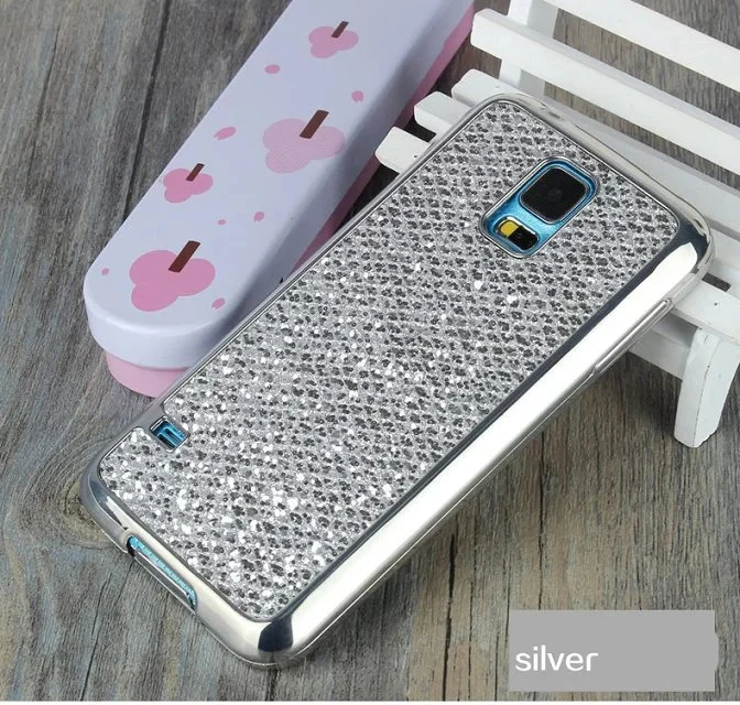 Серебристый ТПУ Мягкий покрытый чехол с блестками для samsung Galaxy S4 S5 Mini J5 J7 Prime Note 5 4 Grand Prime G360 i9082 зеркальная задняя крышка - Цвет: Серебристый