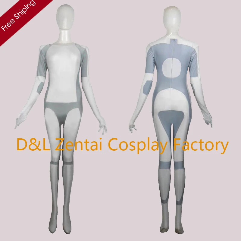 Бесплатная доставка DHL для взрослых белая и серая сирена из трона спандекс костюм