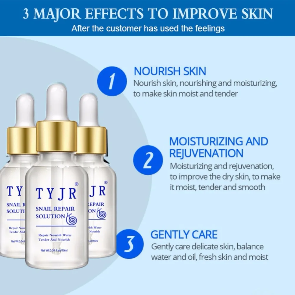 Snail Essential Liquid Moisturizing Firming Skin Lighten Fine Lines Anti-Drying Anti-Aging Face Serum | Красота и здоровье
