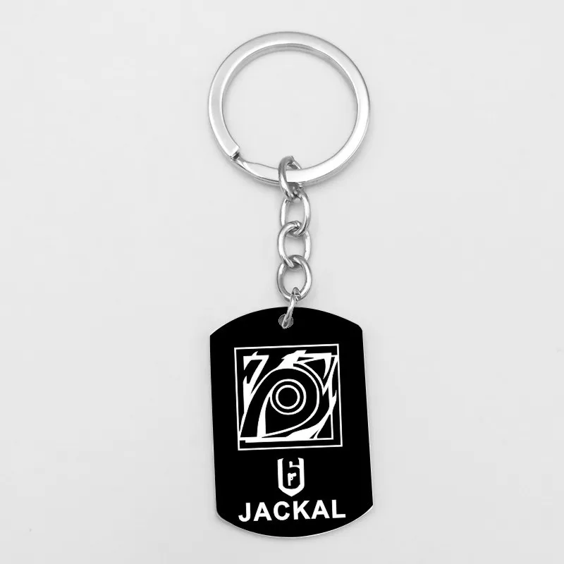 JACKAL Новая игра Rainbow Six 6 Siege брелки череп BLACKEARD бандит алиби ASH FINKA IQ FUZE DOC брелок из нержавеющей стали - Цвет: JACKAL