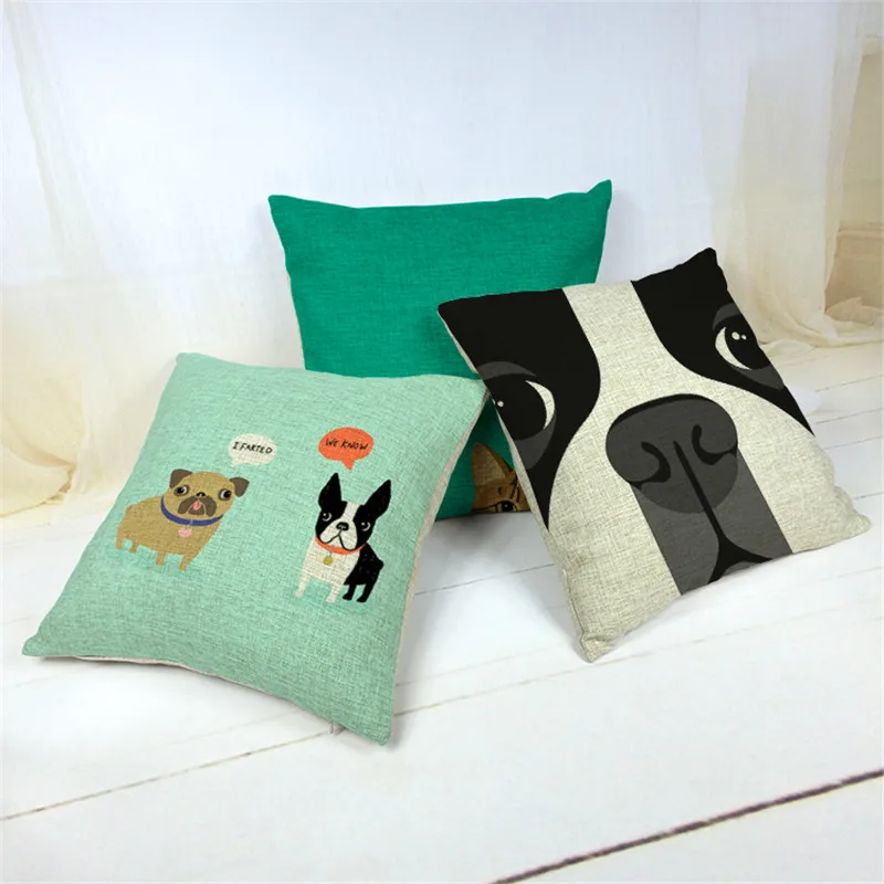 Милые животные собака кошка для детей Декоративные Чехлы дивана подушка