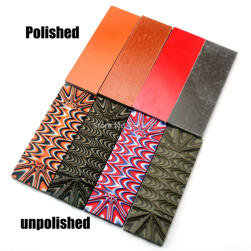 1Piece G10 Glassfibre Template Knife DIY making handle material Black/Tan/OD Green Orange G10 Great Camo look Knife