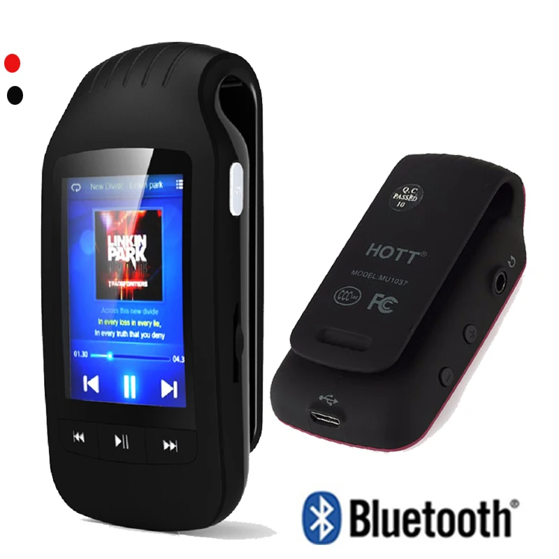 HOTT 1037 MP3 плеер Bluetooth 8 Гб Кнопка экрана с зажимом Спортивный Портативный мини mp3