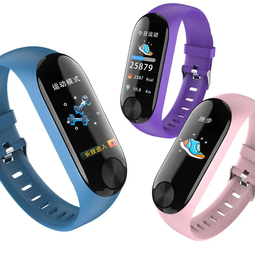 Brand New 2019 Smart Band Watch Bracelet Wristband Fitness Tracker Blood Pressure Heart Rate M3 Unisex Hot Fashion Watches | Электроника