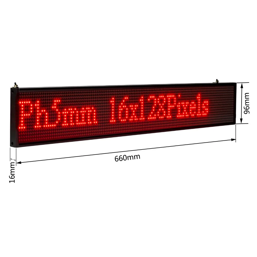 26 дюймов P5 SMD СВЕТОДИОДНЫЙ знак красный прокрутка рекламных сообщений светодиодный дисплей