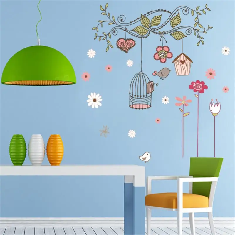 Peel and stick настенные наклейки ПВХ для детской комнаты украшения zooyoo7102 цветок
