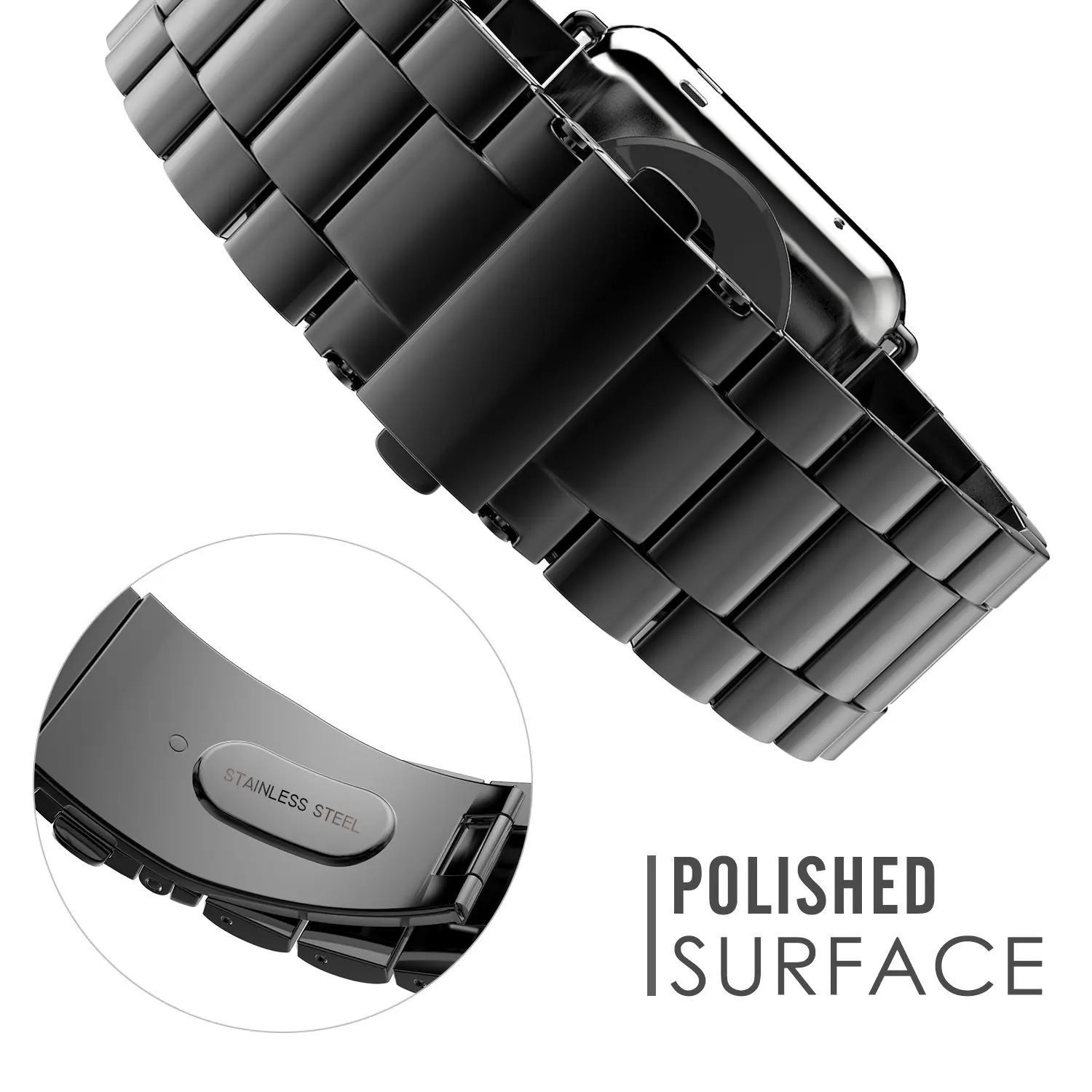 JANSIN роскошный ремешок из нержавеющей стали для Apple Watch 42 мм 38 мм 44 мм 40 мм браслет pulseira ремешок для iwatch серии 5 4 3 2 1