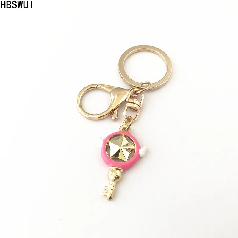 

HBSWUI High Quality Cartoon Anime Cardcaptor Sakura Keychains Cosplay Metal Jewelry Gifts for Woman Girl Men