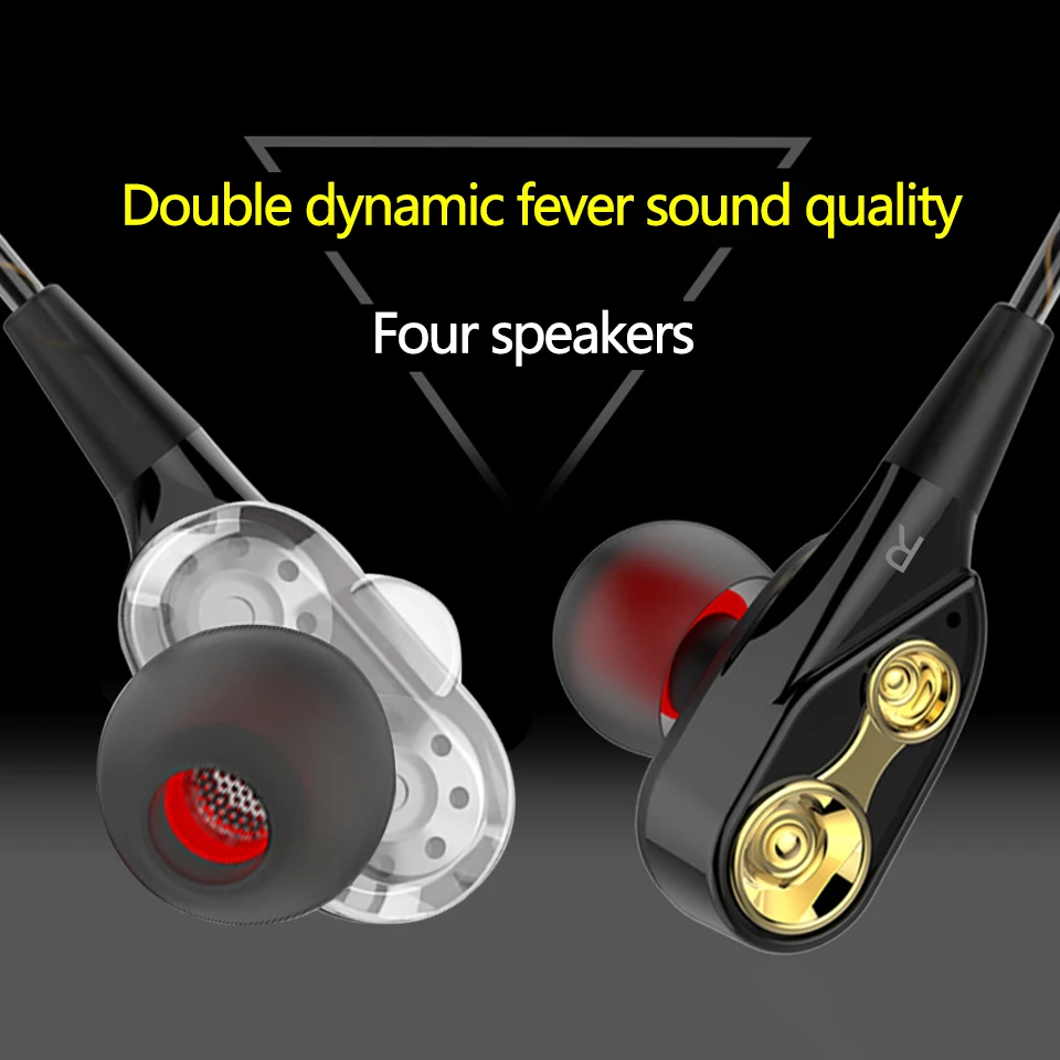 MoreBlue QZ41 HIFI DJ монитор стерео супер бас наушники двойной драйвер Спорт гарнитура