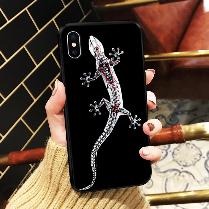 Animals Snake Rose Case For iPhone 7 Gekko Dove Soft Silicon Phone for X 5 S 5S SE XR XS Max 6 8 Plus Cover | Мобильные телефоны и