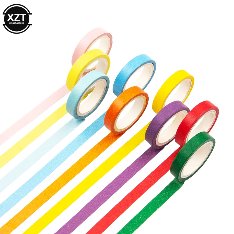 10 шт./кор. радужные одноцветные японские Маскировочные наклейки из бумаги Васи