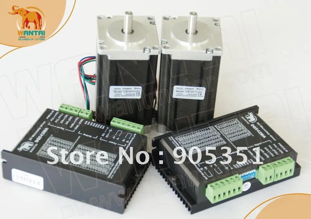Двухвальный шаговый двигатель 2Aixs Nema23 428oz in 3A & 50V 4.2A 125M драйвер CNC|dual shaft stepper motor|stepper