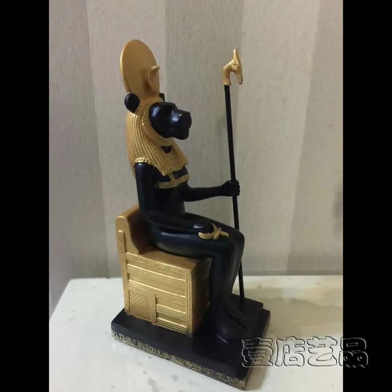 Украшение для дома из смолы Египетский Олли Сит сидящий Бог | Дом и сад