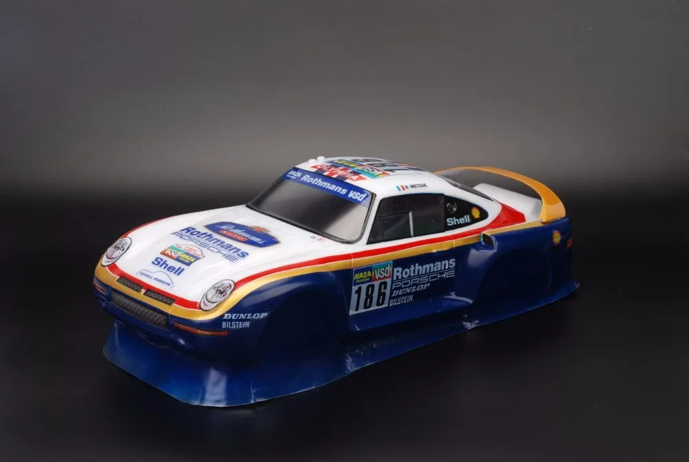 1/10 на дороге PC чистая кузова 1:10 масштаб Радиоуправляемая машина Porsches959 210 мм для HSP