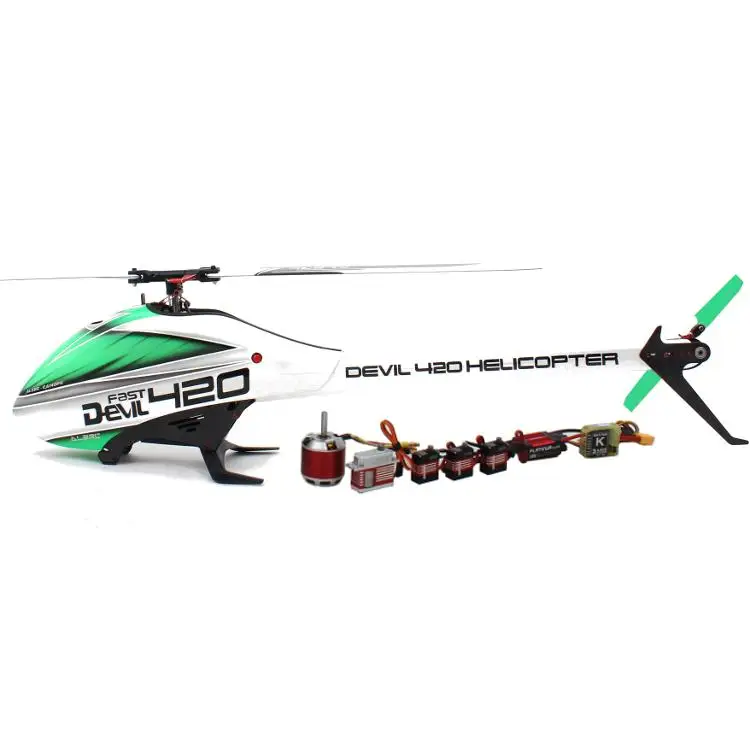 Вертолет ALZRC Devil 420 FAST FBL RC Super Combo с бесщеточным Мотором ESC Цифровой Металлический