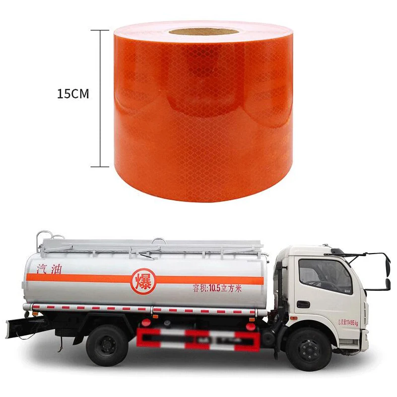

15cm X 3m High Quality Reflective Orange Belt Auto Super Grade Reflective Sticker 15cm Warning Tape