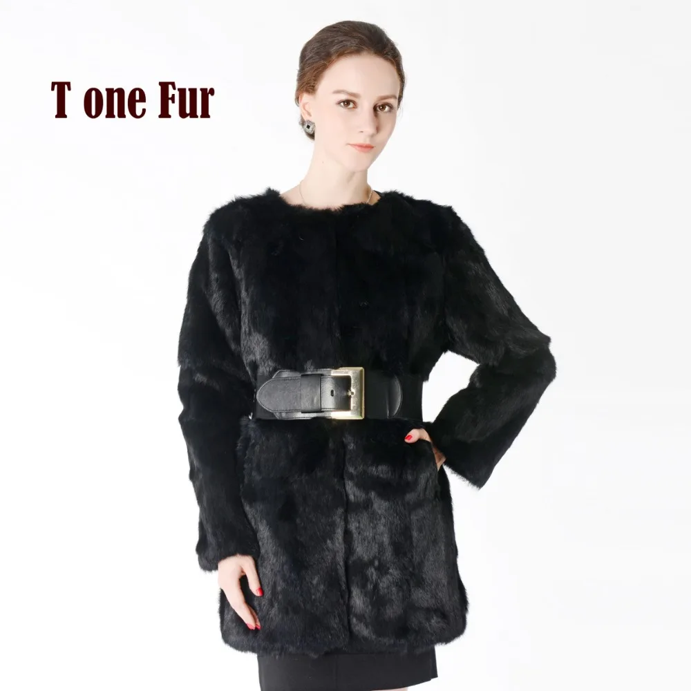 2019 100% натуральное пальто из кроличьего меха натуральная цельная кожа куртка