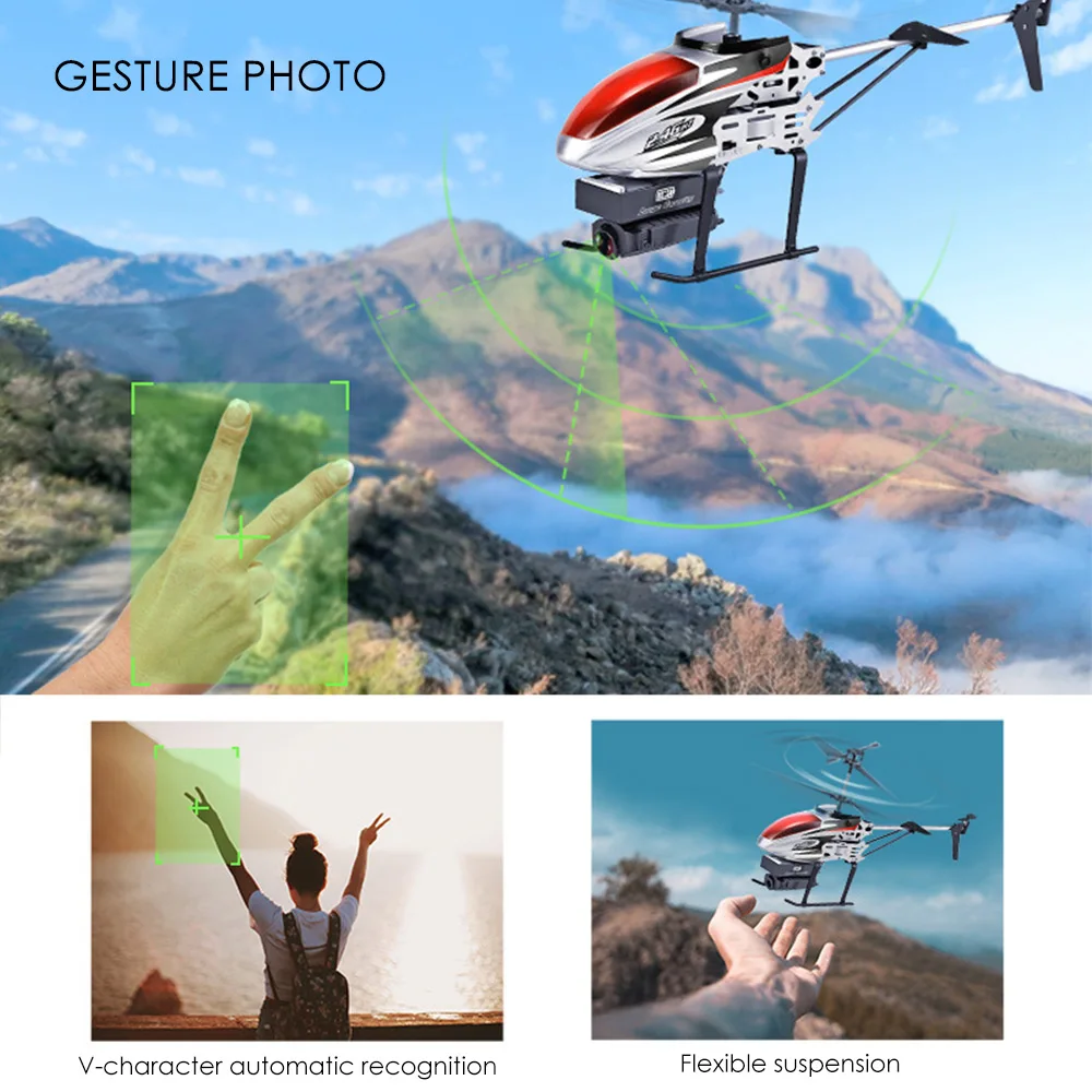 Remote Control Helicopter Air Pressure Fixed High Long Life Drone Real-time Aerial Aircraft RC Quadcopter With 1080P Came | Игрушки и