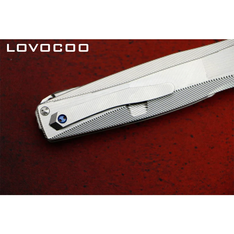 LOVOCOO P60 S35VN лезвие титановая ручка Флиппер Складной нож Открытый Отдых Охота карманные Фруктовые Ножи EDC инструменты выживания