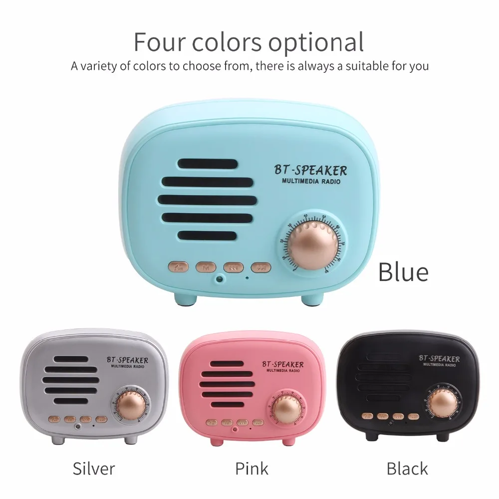 FATMOON Q108 Bluetooth Динамик мини Портативный Беспроводной Саундбар Винтаж fm Радио mp3