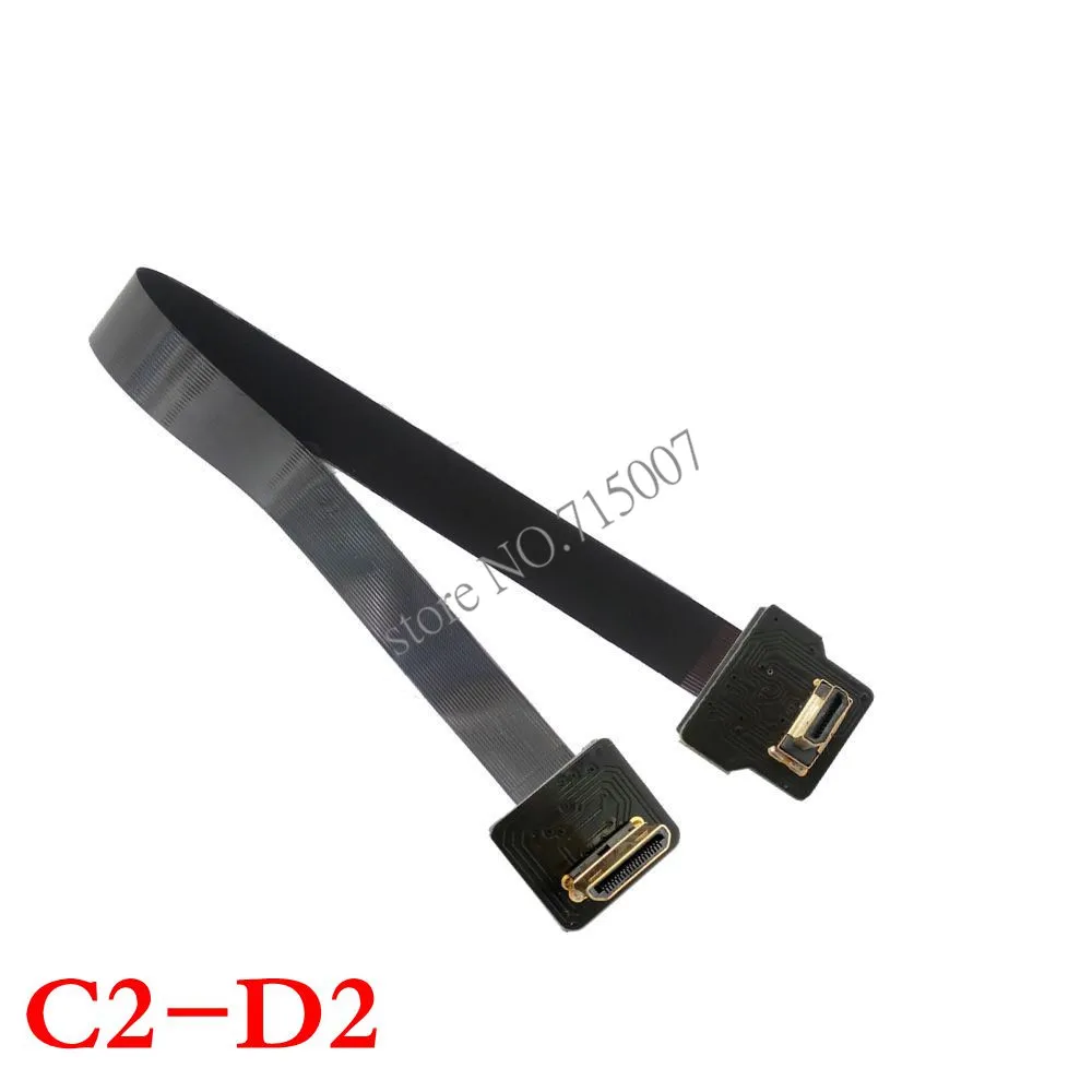 Плоский кабель 90 градусов вверх под углом FPV Mini HDMI-совместимый штекер к Micro HDMI FPC