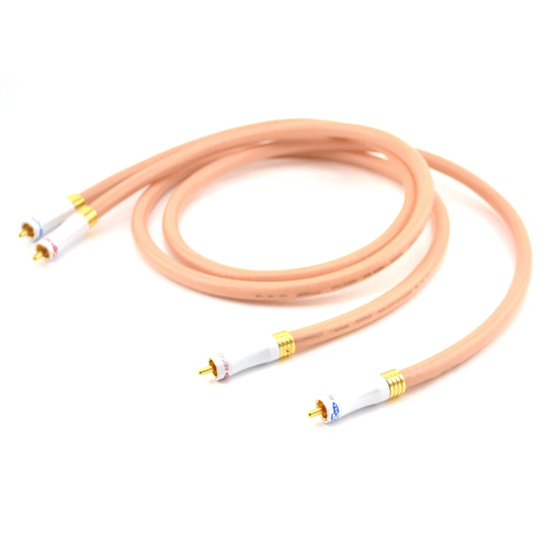 Посеребренный аудио кабель для соединения с позолоченным разъемом RCA пара Shark 5N