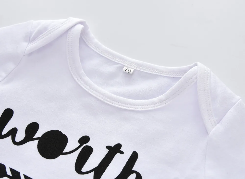 Army Green Newborn Baby Girl Boy Clothes Long Sleeve Letter Romper+Pants+Hat Toddler Outfits Infant 3Pcs Clothing Set | Детская одежда