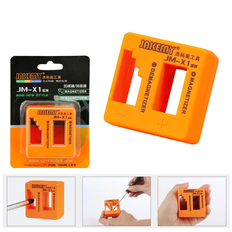 Magnetizer Demagnetizer Tool Steel Screwdriver Tweezers Magnetic Pick Up Magnetic Degaussing Hand Tools