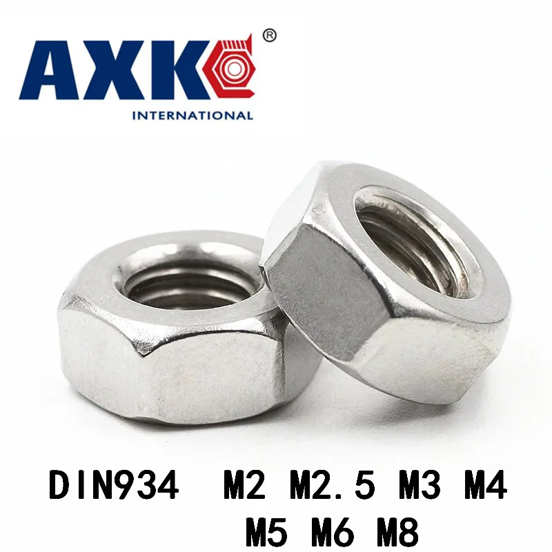 2023 натуральная декоративная деревянная мебель 50 шт. Din934 M2 M2.5 M3 M4 M5 M6 M8 304 Шестигранная гайка с метрической резьбой из нержавеющей стали Hw009