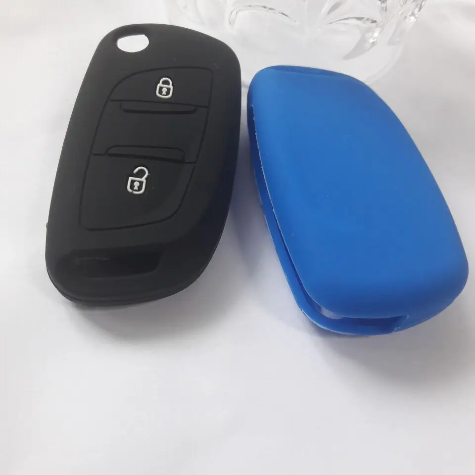 Брелок для автомобильного ключа без силиконовый чехол Citroen C2 C3 C4 C6 Berlingo Peugeot 307 408 308