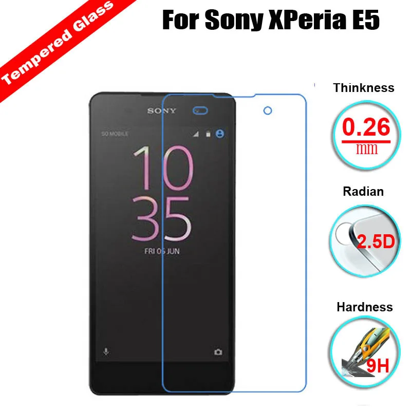 2.5D Premium Tempered Glass For Sony XPeria E5 Explosion proof Anti-Scratch 9H Hardness Screen protector | Мобильные телефоны и