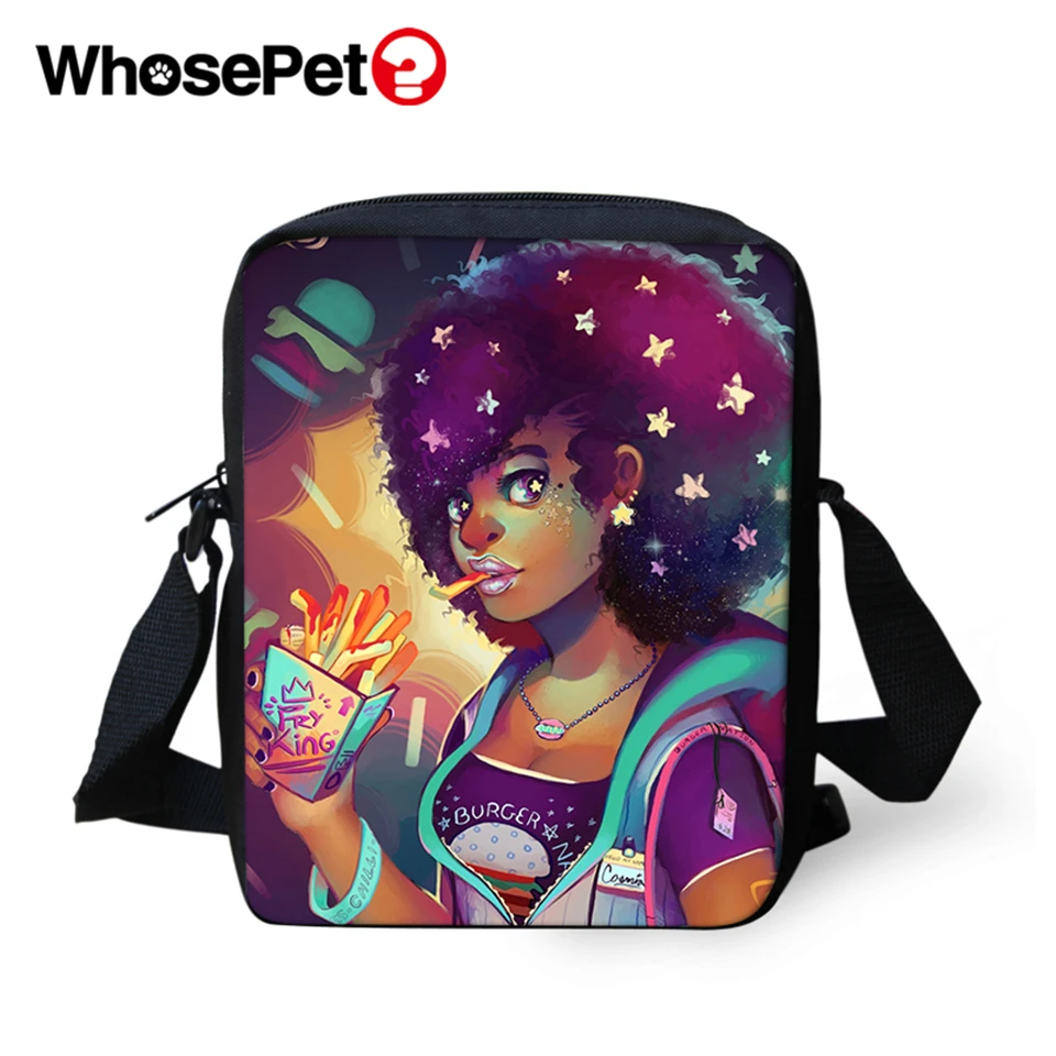 WHOSEPET Cross Body Messenger Bags African Girls Style Boys Shoulder Bag Cool School Fashion Women Mini Flap Postbag | Багаж и сумки