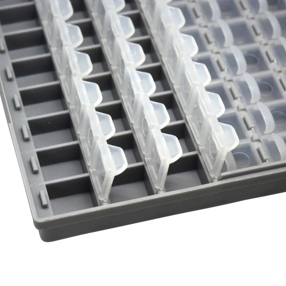 Aidetek smd коробка для хранения пластиковый чехол резисторы для поверхностного монтажа конденсаторы небольшой отсек крошечный Органайзер Ящик для инструментов STORAG