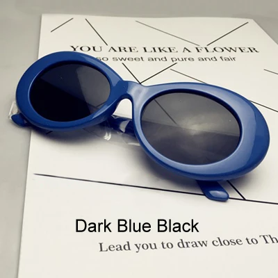 Dark Blue Black Ralferty ретро овальные солнцезащитные очки модные солнцезащитные очки для мужчин и женщин Винтажные белые UV400 Солнцезащитные очки женские мужские очки - Цвет линз: Dark Blue Black