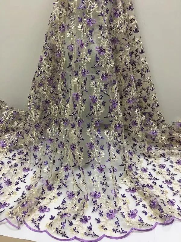 Fashion Flower Lace Fabric African Nigeria France 2018 High Quality Tulle | Дом и сад