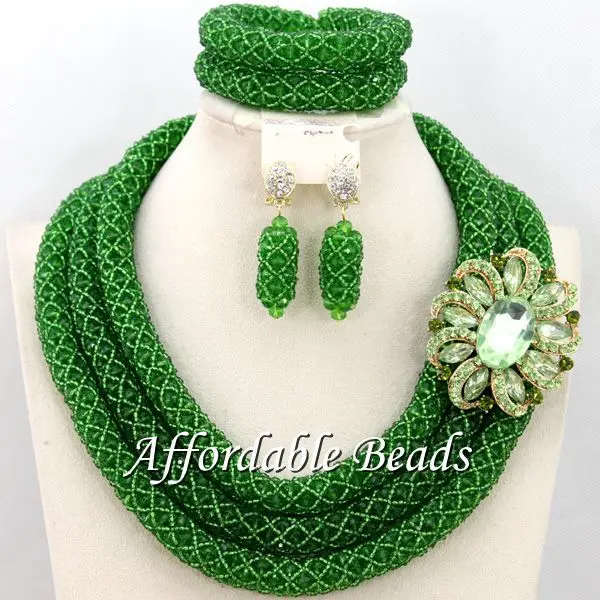 Красивый потрясающий свадебный набор украшений ручной работы бесплатная