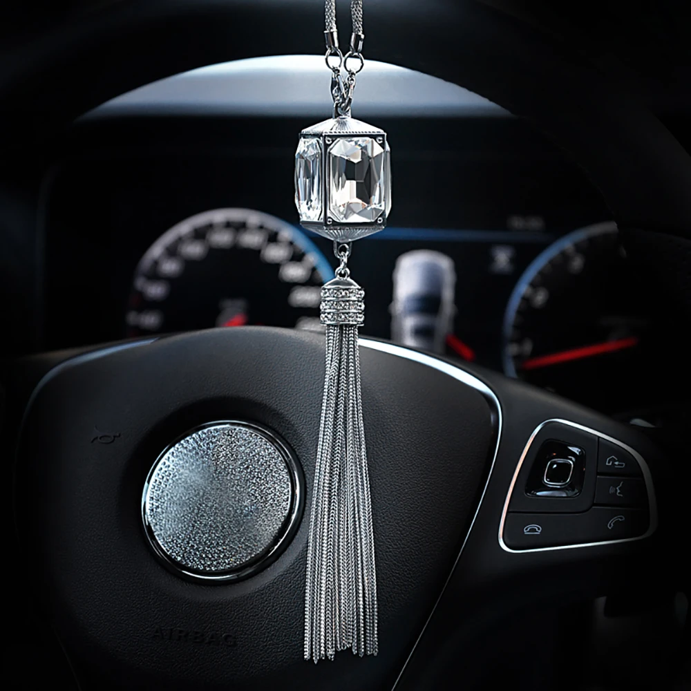 

Car Pendant Crystal Decoration Suspension Ornaments Fashion Automobiles Rearview Mirror Hanging Adornment Auto Accessories Gift