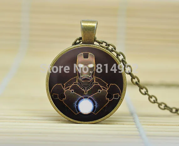 10 шт. железный человек ожерелье стекло кабошон A3311|glass cabochon necklace|cabochon necklaceiron man