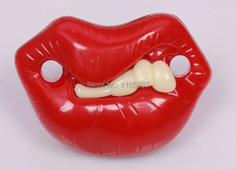 6 смешных красных силиконовых губ Детская соска для младенцев Устранитель