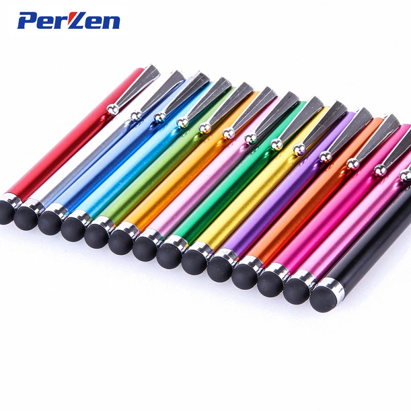 10pcspack metal touch screen stylus pen for iphone 5 4s ipad 32 ipod touch for universal smart phone tablet pczip bag free global shipping