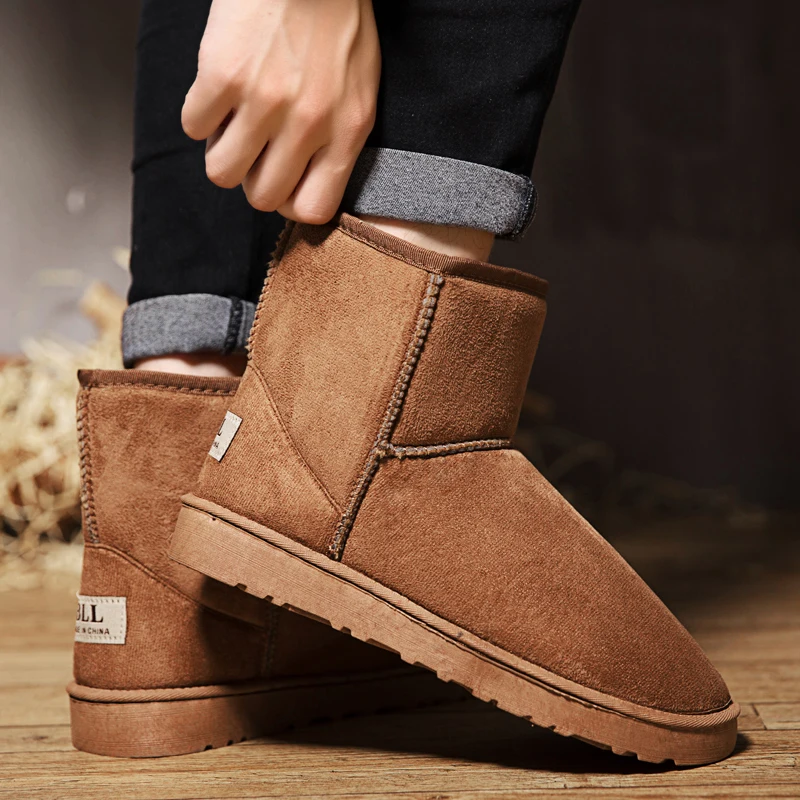 Bota Masculina/Новое поступление года; мужские ботинки на меху; теплая зимняя мужская рабочая обувь; модная обувь на резиновой подошве; размеры 39-45