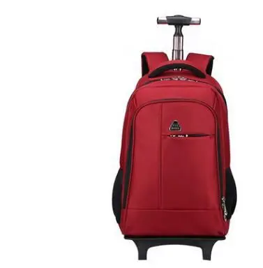 Red 21 Inch Женские дорожные рюкзаки с колесами, мужские деловые дорожные сумки на колесиках, сумки для багажа на колесиках, Mochila, Оксфорд, сумки на колесиках - Цвет: Red 21 Inch