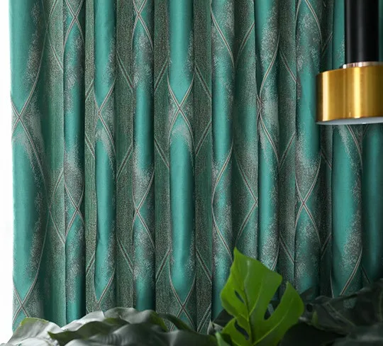 1pc curtain Высококачественные шелковистые жаккардовые шторы, кухонные затемненные занавески, ткань для гостиной, спальни, затемненный оконный светильник Lu - Цвет: 1pc curtain